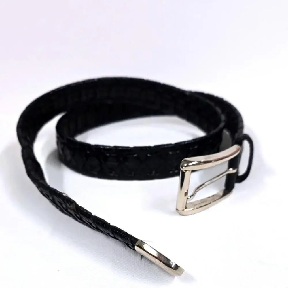 Torino Leather Company Italy‎ & USA Lizard Leather Braided Belt 36